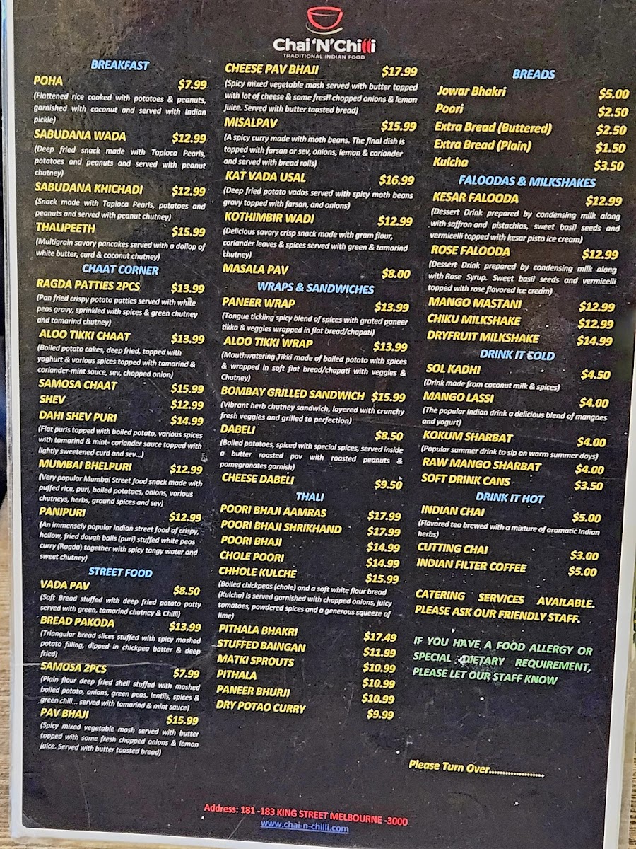 Menu Chai 'n' Chilli-7
