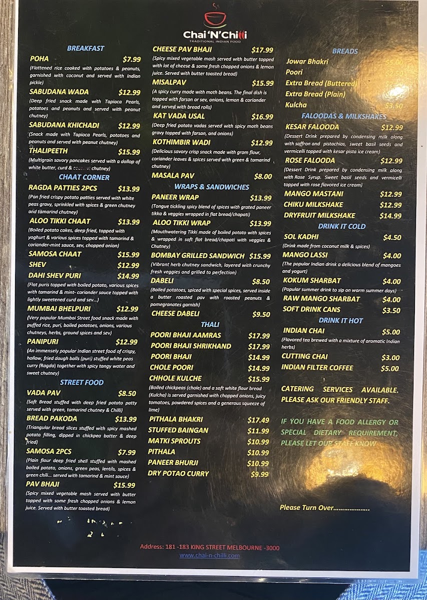 Menu Chai 'n' Chilli-8